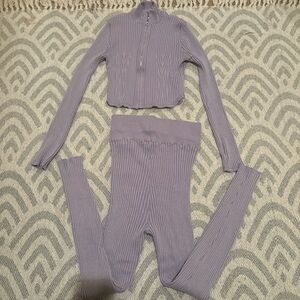 Fashion Nova Lavender Ribbed Set